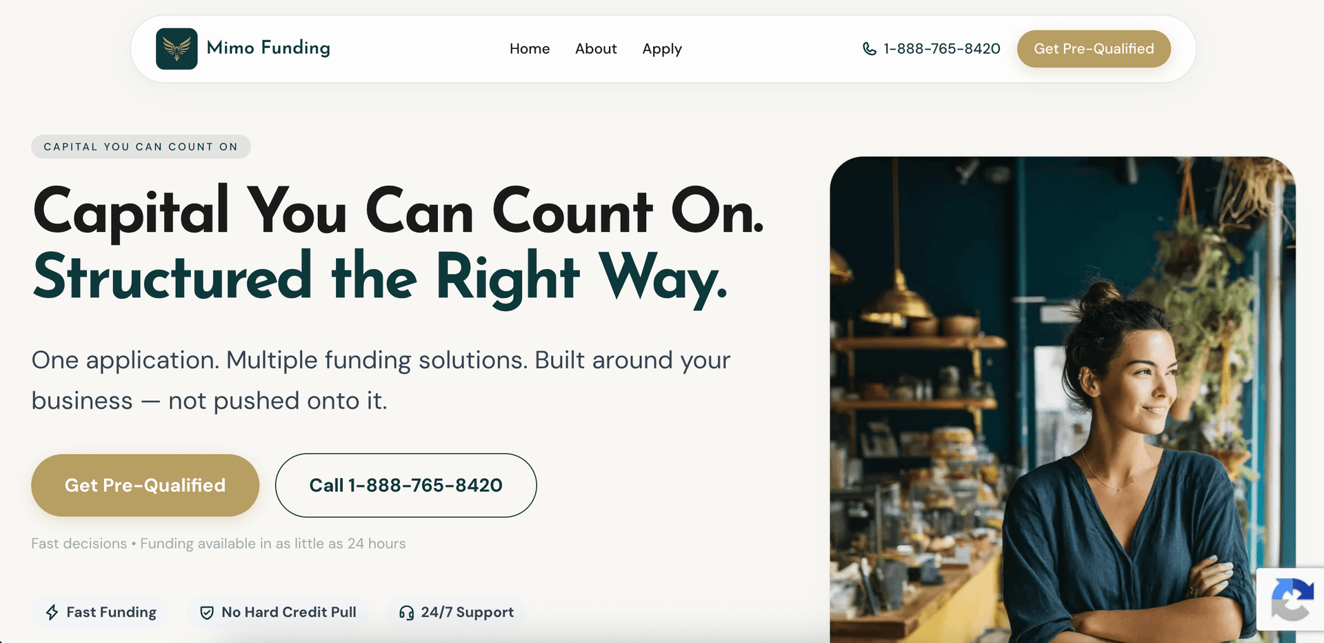 Mimo Funding — Webflow brand site for a business funding platform, built for conversion